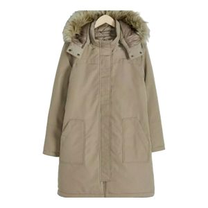 Addition Elle Plus Size Long Parka Coat Plus Size 2X Winter Jacket Tan with Hood